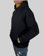 Black Relaxed-Fit Basic Hoodie