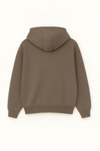 Brown Relaxed-Fit Basic Hoodie