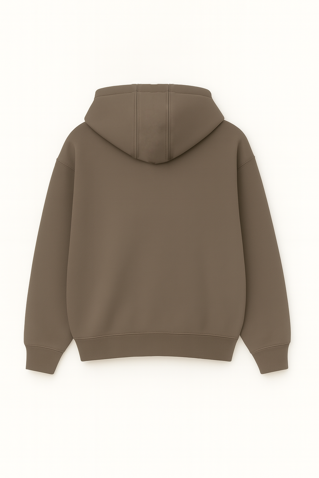 Brown Relaxed-Fit Basic Hoodie