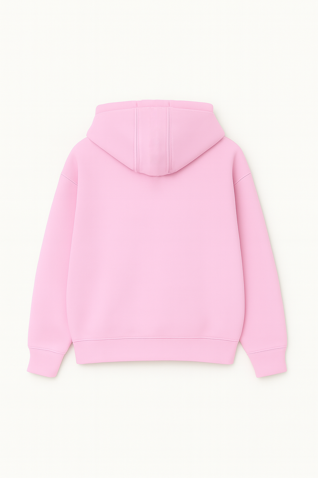 Pink Relaxed-Fit Basic Hoodie