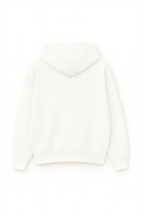 White Relaxed-Fit Basic Hoodie