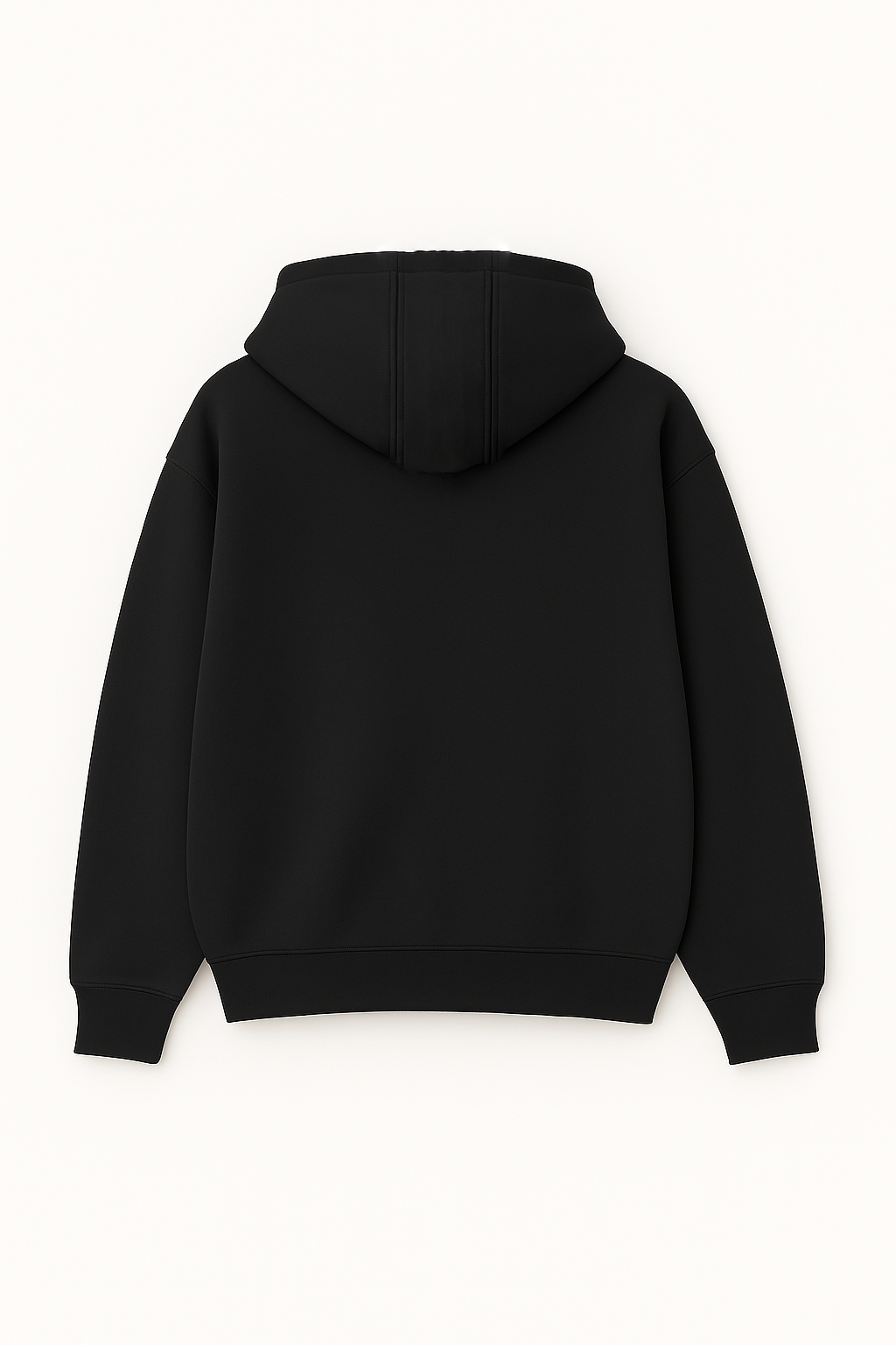 Black Relaxed-Fit Basic Hoodie